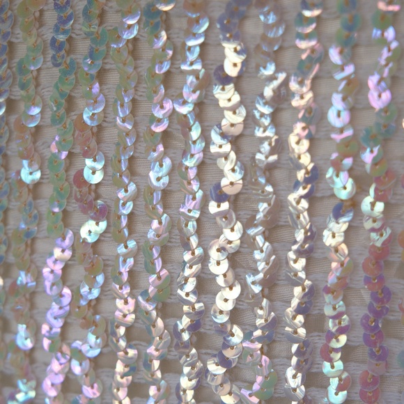 Vintage 60's Sherbet Originals Rainbow Sequin Sleeveless Cropped Top Woman's M/L - Picture 4 of 16